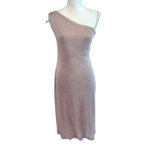 Third Floor Metallic One Shoulder Gown Dress Size 10